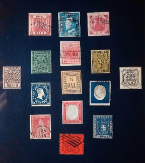 Antichi Stati Italiani. Alcuni esemplari di francobolli.De Agostini Picture Library/C. Bevilacqua Antichi Stati Italiani. Alcuni esemplari di francobolli.De Agostini Picture Library/C. Bevilacqua