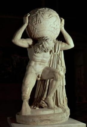 Atlante che regge il mondo (Napoli, Museo Archeologico Nazionale).Museo Archeologico Nazionale Atlante che regge il mondo (Napoli, Museo Archeologico Nazionale).Museo Archeologico Nazionale