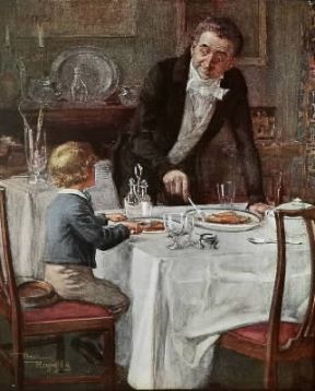 David Copperfield . Illustrazione di F. Reynolds per il romanzo di Charles Dickens.De Agostini Picture Library David Copperfield . Illustrazione di F. Reynolds per il romanzo di Charles Dickens.De Agostini Picture Library