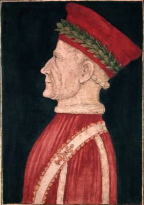 Francesco Filelfo in un ritratto anonimo del sec. XV (Milano, Civica Raccolta Stampe A. Bertarelli).De Agostini Picture Library Francesco Filelfo in un ritratto anonimo del sec. XV (Milano, Civica Raccolta Stampe A. Bertarelli).De Agostini Picture Library