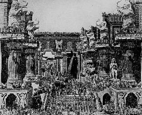 Cinema. Un fotogramma del film Intolerance di D. W. Griffith (1916).De Agostini Picture Library Cinema. Un fotogramma del film Intolerance di D. W. Griffith (1916).De Agostini Picture Library