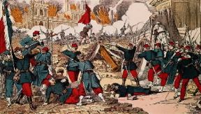 La Comune. La distruzione del municipio di Parigi nel maggio 1871 (Parigi, Bibliotèque Nationale).De Agostini Picture Library La Comune. La distruzione del municipio di Parigi nel maggio 1871 (Parigi, Bibliotèque Nationale).De Agostini Picture Library