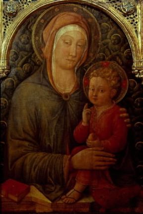 Jacopo Bellini . Madonna col Bambino benedicente (Venezia, Gallerie dell'Accademia).De Agostini Picture Library/G. Dagli Orti Jacopo Bellini . Madonna col Bambino benedicente (Venezia, Gallerie dell'Accademia).De Agostini Picture Library/G. Dagli Orti