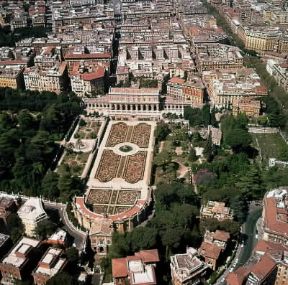 Alessandro Albani. Veduta aerea di villa Albani (ora Torlonia) sulla via Salaria a Roma.De Agostini Picture Library Alessandro Albani. Veduta aerea di villa Albani (ora Torlonia) sulla via Salaria a Roma.De Agostini Picture Library