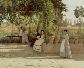 Silvestro Lega. Il pergolato (Milano, Brera).Milano, Brera Silvestro Lega. Il pergolato (Milano, Brera).Milano, Brera