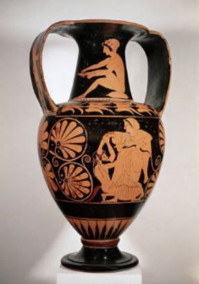 Anfora greca del vasaio Panfeo (Parigi, Louvre).De Agostini Picture Library