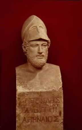 Pericle. Copia romana di un'erma del politico ateniese (Roma, Musei Vaticani).Roma, Musei Vaticani Pericle. Copia romana di un'erma del politico ateniese (Roma, Musei Vaticani).Roma, Musei Vaticani