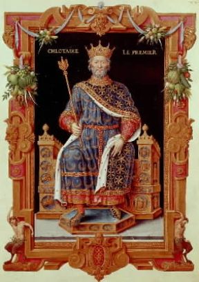 Clotario I in una miniatura francese del sec. XV (Parigi, Bibliothèque Nationale).Parigi, Bibliothèque Nationale Clotario I in una miniatura francese del sec. XV (Parigi, Bibliothèque Nationale).Parigi, Bibliothèque Nationale