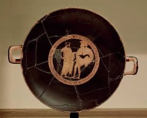 Codro raffigurato (a sinistra) in una kylix del cosidetto Pittore di Codro (Bologna, Museo Civico).De Agostini Picture Library