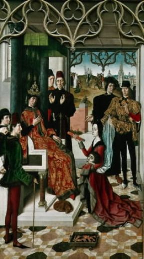 Dirk Bouts . Il Giudizio dell'imperatore Ottone (Bruxelles, Musei Reali).Bruxelles, M. Reali Dirk Bouts . Il Giudizio dell'imperatore Ottone (Bruxelles, Musei Reali).Bruxelles, M. Reali