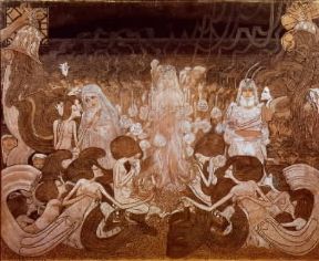 Art Nouveau. Le tre spose di J.T. Toorop (Otterlo, Kröller-Müller Museum).De Agostini Picture Library Art Nouveau. Le tre spose di J.T. Toorop (Otterlo, Kröller-Müller Museum).De Agostini Picture Library