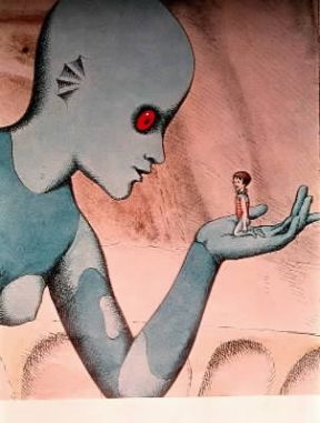Fantascienza. Fotogramma tratto da Il pianeta selvaggio (1973) di R. Laloux e R. Topor.De Agostini Picture Library Fantascienza. Fotogramma tratto da Il pianeta selvaggio (1973) di R. Laloux e R. Topor.De Agostini Picture Library