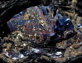 Covellite. Cristalli del minerale.De Agostini Picture Library / A. Rizzi Covellite. Cristalli del minerale.De Agostini Picture Library / A. Rizzi
