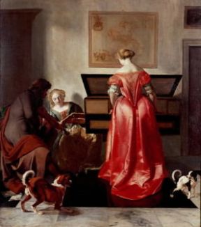 Jacob Ochtervelt . Trattenimento musicale (Londra, National Gallery).Londra, National Gallery Jacob Ochtervelt . Trattenimento musicale (Londra, National Gallery).Londra, National Gallery