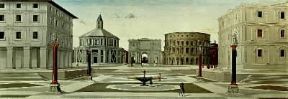 Prospettiva. Una delle quattro tavolette con prospettiva architettonica di L. Laurana (Baltimora, The Walters Art Gallery).Baltimora, The Walters Art Gallery Prospettiva. Una delle quattro tavolette con prospettiva architettonica di L. Laurana (Baltimora, The Walters Art Gallery).Baltimora, The Walters Art Gallery