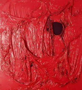 Alberto Burri. Grande Rosso (Roma, Galleria Nazionale d'Arte Moderna).De Agostini Picture Library Alberto Burri. Grande Rosso (Roma, Galleria Nazionale d'Arte Moderna).De Agostini Picture Library