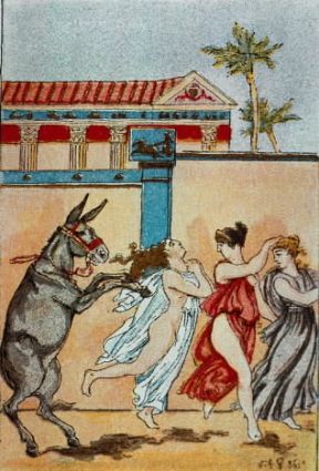 Apuleio. Illustrazione di un'edizione francese del 1895 dell'Asino d'oro.De Agostini Picture Library