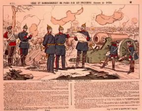 Artiglieria. Il bombardamento prussiano di Parigi del 1870 in un'incisione dell'epoca.De Agostini Picture Library/M. Seemuller Artiglieria. Il bombardamento prussiano di Parigi del 1870 in un'incisione dell'epoca.De Agostini Picture Library/M. Seemuller