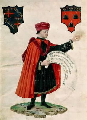 Corporazione. Notaio bolognese del sec. XV; miniatura tratta dagli Statuti dei notai (Bologna, Museo Civico).De Agostini Picture Library / A. Dagli Orti Corporazione. Notaio bolognese del sec. XV; miniatura tratta dagli Statuti dei notai (Bologna, Museo Civico).De Agostini Picture Library / A. Dagli Orti