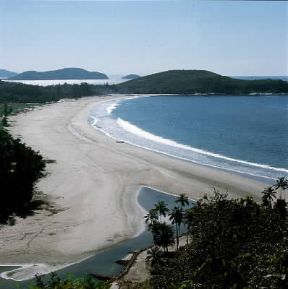 Costa indiana sul Mare Arabico nei pressi di Karwar.De Agostini Picture Library / N. Cirani