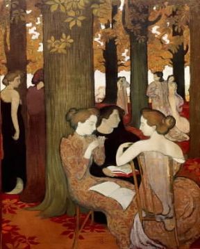 Maurice Denis . Le Muse (1893; Parigi, Musée National d'Art Moderne).De Agostini Picture Library/G. Dagli Orti Maurice Denis . Le Muse (1893; Parigi, Musée National d'Art Moderne).De Agostini Picture Library/G. Dagli Orti
