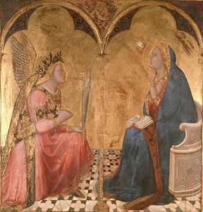 Ambrogio Lorenzetti. Annunciazione (Siena, Pinacoteca).De Agostini Picture Library/A. De Gregorio Ambrogio Lorenzetti. Annunciazione (Siena, Pinacoteca).De Agostini Picture Library/A. De Gregorio