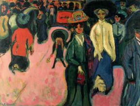Ernst Ludwig Kirchner. La strada (1908; New York, Museum of Modern Art).De Agostini Picture Library/G. Dagli Orti Ernst Ludwig Kirchner. La strada (1908; New York, Museum of Modern Art).De Agostini Picture Library/G. Dagli Orti