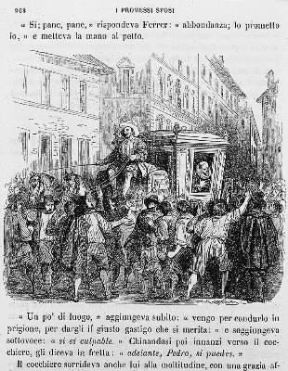I promessi sposi. Una incisione di F. Golin per una edizione illustrata.De Agostini Picture Library/G. Cigolini I promessi sposi. Una incisione di F. Golin per una edizione illustrata.De Agostini Picture Library/G. Cigolini