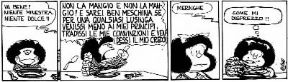 Fumetto. Una striscia di Mafalda dell'argentino Quino.De Agostini Picture Library Fumetto. Una striscia di Mafalda dell'argentino Quino.De Agostini Picture Library