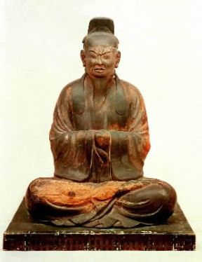 Giappone. Dea shintoista in legno dipinto del periodo Heian nel santuario Matsuo di Kyoto.De Agostini Picture Library Giappone. Dea shintoista in legno dipinto del periodo Heian nel santuario Matsuo di Kyoto.De Agostini Picture Library