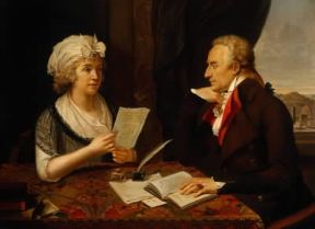 Luisa contessa d'Albany ritratta con Vittorio Alfieri in un dipinto di F.-X.-P. Fabre (Asti, Casa Alfieri).De Agostini Picture Library/A. De Gregorio Luisa contessa d'Albany ritratta con Vittorio Alfieri in un dipinto di F.-X.-P. Fabre (Asti, Casa Alfieri).De Agostini Picture Library/A. De Gregorio