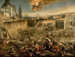 Peste. La peste a Napoli nel 1656 di D. Gargiulo (Napoli, Museo S. Martino).De Agostini Picture Library/A. Dagli Orti Peste. La peste a Napoli nel 1656 di D. Gargiulo (Napoli, Museo S. Martino).De Agostini Picture Library/A. Dagli Orti