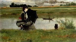 Federico Zandomeneghi. Lungo la Senna (Firenze, Galleria d'Arte Moderna).De Agostini Picture Library/G. Nimatallah Federico Zandomeneghi. Lungo la Senna (Firenze, Galleria d'Arte Moderna).De Agostini Picture Library/G. Nimatallah