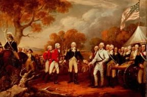 Stati Uniti . La resa degli Inglesi dopo la battaglia di Saratoga (1777) portò al riconoscimento del nuovo Stato americano.De Agostini Picture Library Stati Uniti . La resa degli Inglesi dopo la battaglia di Saratoga (1777) portò al riconoscimento del nuovo Stato americano.De Agostini Picture Library