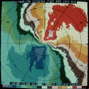 Temporale. Immagine di una perturbazione ripresa da un satellite.NASA Temporale. Immagine di una perturbazione ripresa da un satellite.NASA
