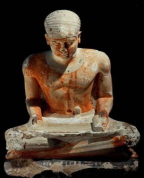 Scriba raffigurato in una statuetta di arte egizia, dell'epoca della IV dinastia (2600-2480 a. C.).De Agostini Picture Library / G. Dagli Orti Scriba raffigurato in una statuetta di arte egizia, dell'epoca della IV dinastia (2600-2480 a. C.).De Agostini Picture Library / G. Dagli Orti