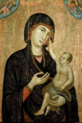 Duccio di Buoninsegna . Madonna di Crevole (Siena, Museo dell'Opera del Duomo).De Agostini Picture Library/G. Nimatallah Duccio di Buoninsegna . Madonna di Crevole (Siena, Museo dell'Opera del Duomo).De Agostini Picture Library/G. Nimatallah