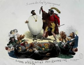 Ernani o l'onore castigliano. Caricatura del sec. XIX ispirata al dramma di V. Hugo (Parigi, Musée Carnavalet).De Agostini Picture Library/M. Seemuller Ernani o l'onore castigliano. Caricatura del sec. XIX ispirata al dramma di V. Hugo (Parigi, Musée Carnavalet).De Agostini Picture Library/M. Seemuller