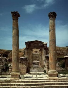 Giordania. La cattedrale di Gerasa costruita nel sec. IV.De Agostini Picture Library / G. Nimatallah