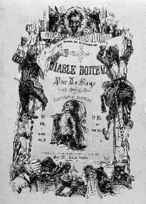 Il diavolo zoppo . Frontespizio del romanzo di Alain-René Lesage in un'edizione pubblicata nel 1840. De Agostini Picture Library Il diavolo zoppo . Frontespizio del romanzo di Alain-René Lesage in un'edizione pubblicata nel 1840. De Agostini Picture Library