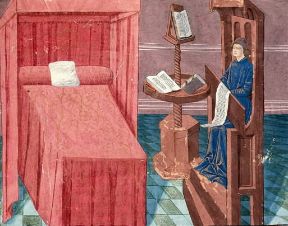 Jean de Meung nell'illustrazione di un manoscritto (sec. XV) del Roman de la rose.De Agostini Picture Library/M. Seemuller Jean de Meung nell'illustrazione di un manoscritto (sec. XV) del Roman de la rose.De Agostini Picture Library/M. Seemuller