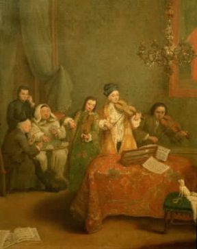 Pietro Falca, detto Longhi. Il concerto (Venezia, Gallerie dell'Accademia).De Agostini Picture Library/A. Dagli Orti Pietro Falca, detto Longhi. Il concerto (Venezia, Gallerie dell'Accademia).De Agostini Picture Library/A. Dagli Orti