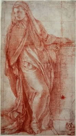 Disegno . La Vergine Annunciata del Pontormo (Firenze, Uffizi).De Agostini Picture Library/G. Nimatallah Disegno . La Vergine Annunciata del Pontormo (Firenze, Uffizi).De Agostini Picture Library/G. Nimatallah