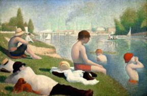 Georges-Pierre Seurat . Une baignade à Asnières (Londra, National Gallery). Londra National Gallery Georges-Pierre Seurat . Une baignade à Asnières (Londra, National Gallery). Londra National Gallery