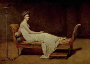 Stile impero . Madame Julie Récamierdi J.-L. David (Parigi Louvre).Parigi, Louvre Stile impero . Madame Julie Récamierdi J.-L. David (Parigi Louvre).Parigi, Louvre