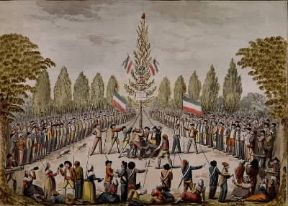 Albero della libertà in una stampa francese del sec. XVIII (Parigi, Musée Carnavalet).De Agostini Picture Library/G. Dagli Orti Albero della libertà in una stampa francese del sec. XVIII (Parigi, Musée Carnavalet).De Agostini Picture Library/G. Dagli Orti