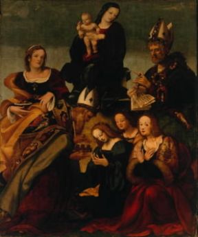 Amico Aspertini. Madonna col Bambino (Bologna, chiesa di S.Martino).De Agostini Picture Library/A. De Gregorio Amico Aspertini. Madonna col Bambino (Bologna, chiesa di S.Martino).De Agostini Picture Library/A. De Gregorio