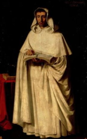 Francisco de ZurbarÃ¡n. Fra' Jeronimo Perez (Madrid, Accademia di S. Fernando).Madrid, Accademia di S. Fernando