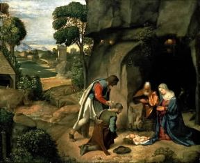 Giorgione. Adorazione dei pastori (Washington, National Gallery).De Agostini Picture Library Giorgione. Adorazione dei pastori (Washington, National Gallery).De Agostini Picture Library