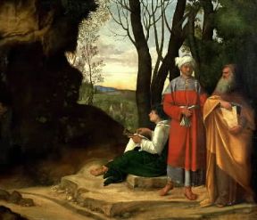 Giorgione. I tre filosofi (Vienna, Kunsthistorisches Museum).De Agostini Picture Library / G. Nimatallah Giorgione. I tre filosofi (Vienna, Kunsthistorisches Museum).De Agostini Picture Library / G. Nimatallah